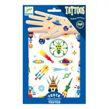 Tatuajes Temporales +50 Stickers Rareza Espacial Djeco