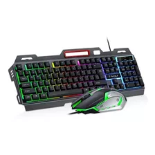 Combo Teclado Simil Mecánico + Mouse Rgb Set Tf600 Gamer