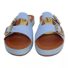 Tamanco Birken Plataforma Fivela Azul Bebe