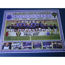Poster Cruzeiro Penta Campeão Copa Do Brasil 2017 - 30x42cm