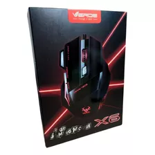 Mouse Gamer Verde Rgb X6, Dpi 1200 A 3200, Fio Usb, 7 Cores