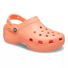 Zueco Crocs Classic Platform Mujer Orange