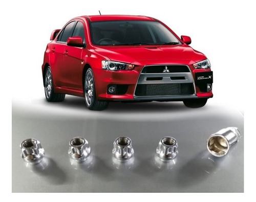 Birlos De Seguridad Mitsubishi Lancer 2007-2016 Acero Solido Foto 2