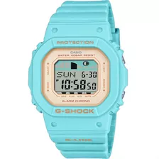 Reloj Casio G-shock G-lide Glx-s5600-3dr Color De Correa Azul Claro Color Del Bisel Azul Claro Color De Fondo Gris