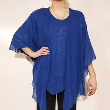 Blusa Y Spolverino De Seda De Fiesta Talles Grandes