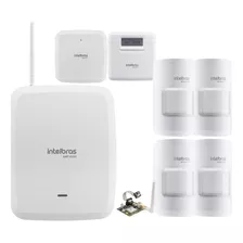 Kit Alarme Sf Intelbras Amt 8000 Wifi C/4 Sensores E Xag 800