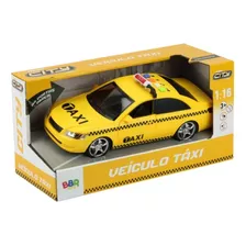 Taxi Amarelo A Fricção Com Luzes E Som R3250 Bbr Toys 