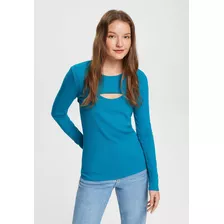 Polera Deportiva Manga Larga Mujer Esprit 092cc1k319