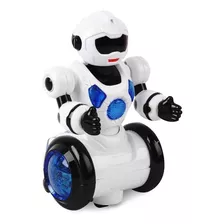 Brinquedo Eletrônico Robo Space Bot Com Sons Polibrinq 1038 Cor Branco Personagem Dancig Robot