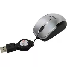 Mouse Mini Traveler Genius Silver Cable Retractil