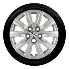 Jogo 4 Calotas Vw Fox Prime 1.6 2012 13 Aro 15 Prata 078cp