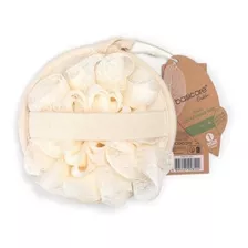 Esponja Doble Loofah & Material Reciclado Beige Basicare X1