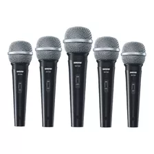 5 Microfone De Mão Multifuncional C/ Fio Preto Sv100 - Shure