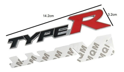Emblema Type R Para Honda Civic Acocord City Autoadherible Foto 2