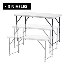 Mesa Plegable De Plástico Ecomlab 3 Niveles Portafolio 120cm