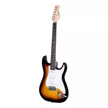 Guitarra Eléctrica Parquer St100 Stratocaster De Tilo 2019 Sunburst Laca Con Diapasón De Palo De Rosa