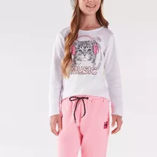 Blusa Feminina Infantil Manga Longa Inverno - Pulla Bulla 