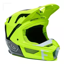 Capacete Fox V1 Skew Amarelo Flúor 2022 Motocross