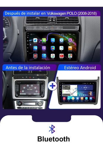 Estreo Android Volkswagen Polo Vento 2013-2018 Carplay 16gb Foto 3