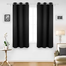 Cortina Blackout Branco Em Tecido 2,8 X 1,6 Quarto Sala Cor Preto