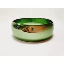 Pulseira Bracelete Feminino De Abs Metalizado Verde