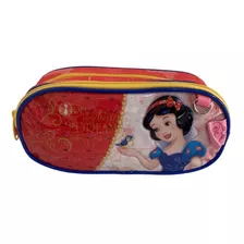 Estojo Escolar Infantil Duplo Chenson Bn-8801 Branca De Neve