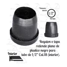 Tapon Regatón Redondo Para Tubo 1/2 Interno Plastico 100pzs