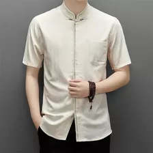 Camisa Masculina, Roupas De Kungfu, Camisas Sólidas De Kung