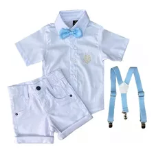 Conjunto Infantil Social Para Batizado Meninos Bebe Luxuoso