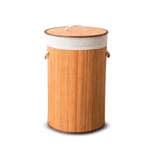 Cesto De Bambu Para Roupa Sujas Quadrado Organizador Redondo