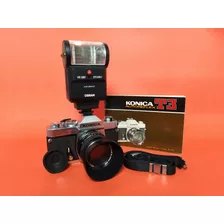 Câmera Konica Autoreflex T3 + Objetiva 50mm F1.4 +acessórios