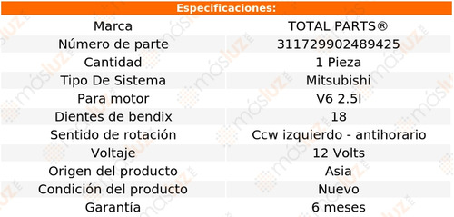 (1) Marcha Sist. Mitsubishi Mazda Mx-6 V6 2.5l 96/97 Foto 4