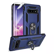 Funda + Protector De Pantalla Samsung Galaxy S10 2019 Azul