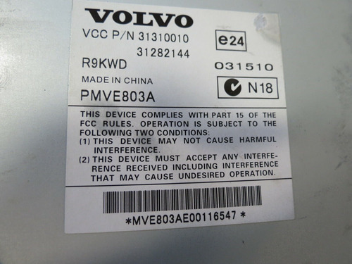 07-11 Volvo Xc60 S80 V70 Audio Radio Amp Amplifier 3 Ccp Foto 3