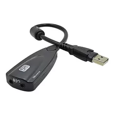 Placa De Som Usb 7.1 Canais Pc E Notebook 3d Adaptador Audio