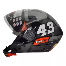 Capacete Fw3 Moto Aberto X Open Fox 43 Oculos Fume Interno