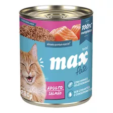 Ração Úmida Patê Premium Especial Gatos Salmão 280g Max Cat