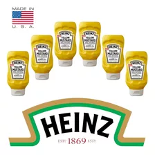 Mostaza Heinz Yellow Mustard 396g Importada Eeuu - Pack X 6