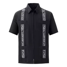 Camisa Masculina De Manga Curta Camisas Cuban Guayabera Cami