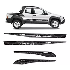 Kit Calcos , Sticker, Laterales Fiat Strada Adventure Locke