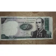 Billete Antiguo De 20 Bolívares