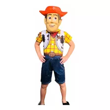 Fantasia Do Woody Toy Story Cowboy Curta Mascara Plastico