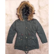 Parka Campera Nena Gabardina Piel Int Envió Gratis Oferta