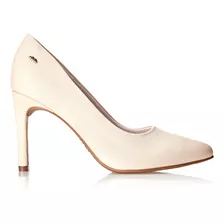 Sapato Feminino Scarpin Em Couro Salto Fino Dakota