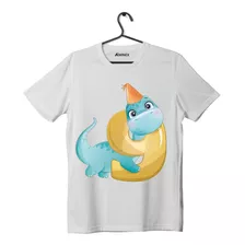 Camiseta Infantil Camisa Dinossauro Aniversário 9 Anos