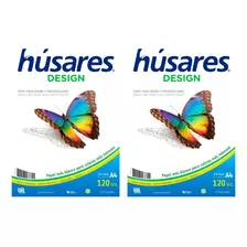 2 Resmas Husares 7880 Desing A4 120grs X 100 Hojas Cada Una