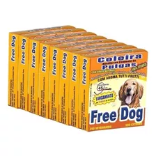 8 Coleiras Natural Anti Pulgas Free Dog 45cm Cães Atóxico Cor Vermelha Tamanho Da Coleira 45 Cm