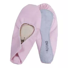 Sapatilha Meia Ponta Em Kourino Rosa Ballet Meninas Capezio