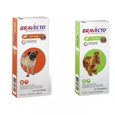 Kit Bravecto Cães 1un De 4,5kg A 10kg + 1un 10kg A 20kg