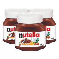 Creme De Avelã, 3 Potes De 140g Nutella